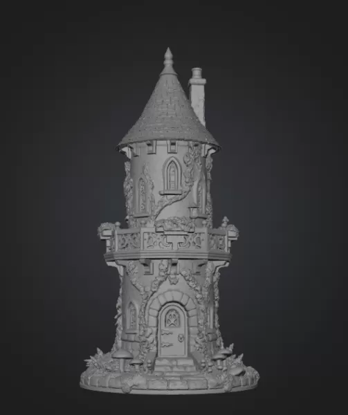 Enchanted Fantasy Tower STL File 3D Printable Fairy Tale Tower - Model preview 7