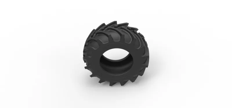Tractor tire 37 Scale 1:25 - Model preview 6