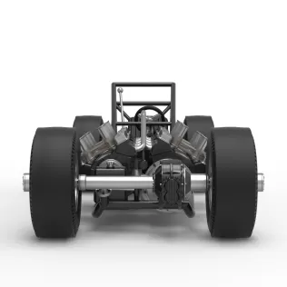 Vintage AWD Dragster Base Version 2 Scale 1:25 - Model thumbnail 7