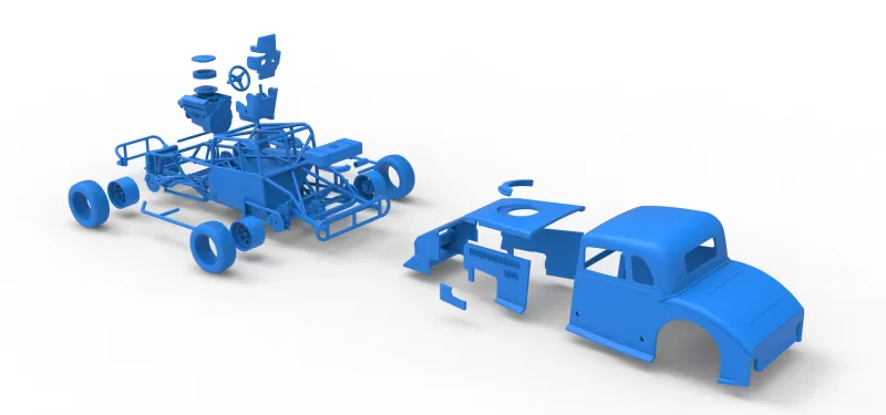 Canadian vintage modified stock car Scale 1:25 - Model preview 29