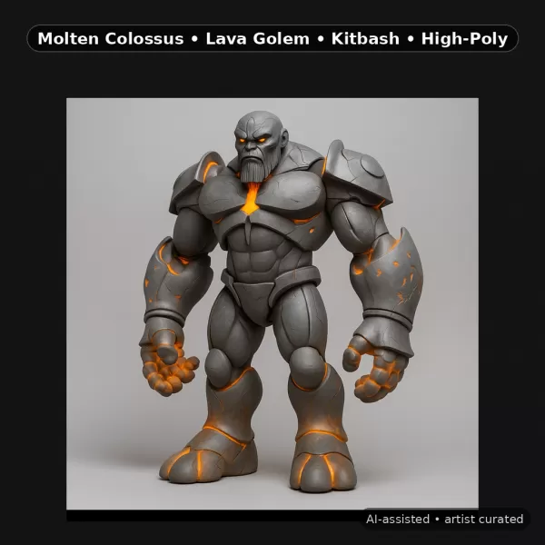 Mecha Heroes Pack – 9 High-Poly Kitbash Characters - Model preview 8