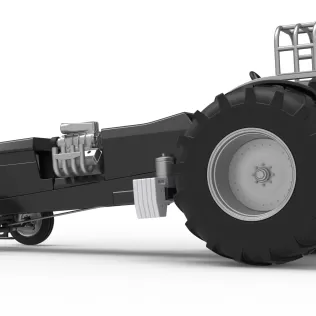 Vintage Pulling tractor Version 3 Scale 1:25 - Model thumbnail 13