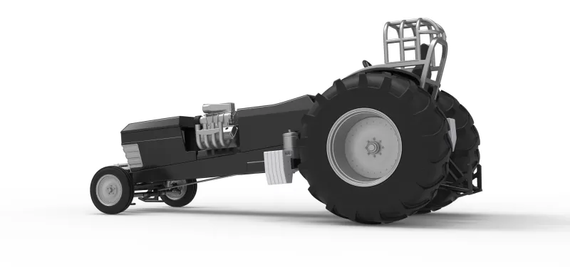 Vintage Pulling tractor Version 3 Scale 1:25 - Model preview 13