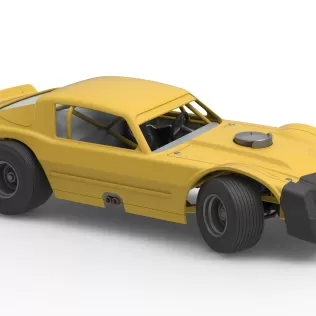 Vintage Dirt late model Race car V2 while turning Scale 1:25 - Model thumbnail 24
