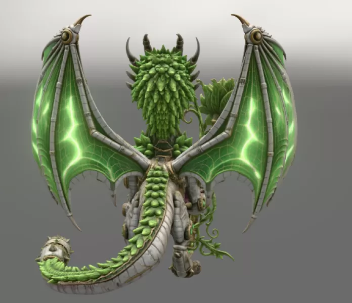 Verdant Arcane Dragon STL File for 3D Print - Model preview 11