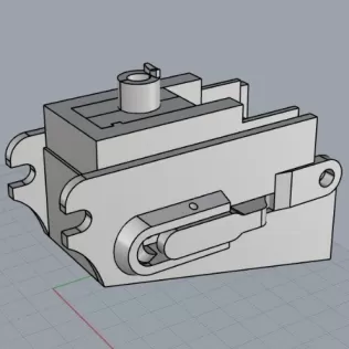 Airsoft G36 to M4 Magazine Adapter - Model thumbnail 2