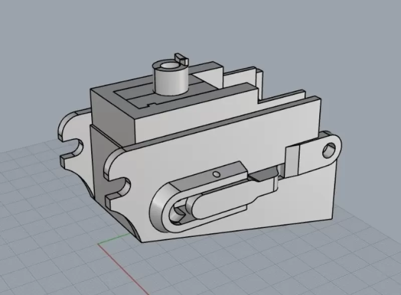 Airsoft G36 to M4 Magazine Adapter - Model preview 2