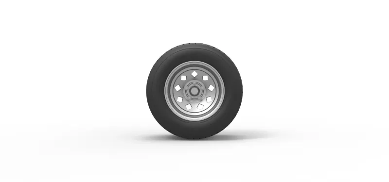 Wheel of Vintage Dirt race car V3 Scale 1:25 - Model preview 5