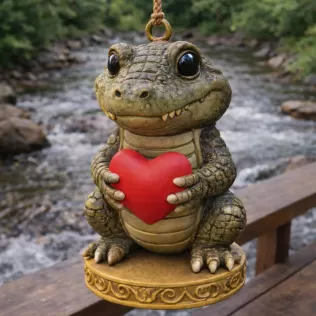 Cute Crocodile with Heart – 3D Printable STL File