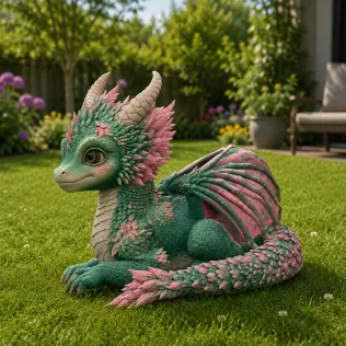 Blossom Guardian Dragon STL File for 3D Print - Model thumbnail 3