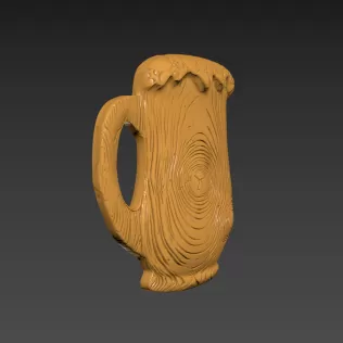 Wooden Beer Mug - Model thumbnail 6