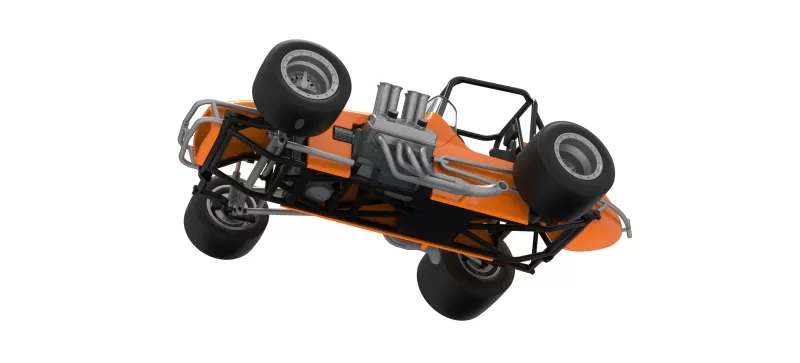 Vintage Pavement Sprint car Scale 1:25 - Model preview 3