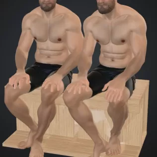 Zwei Männer in der sauna - Model thumbnail 1