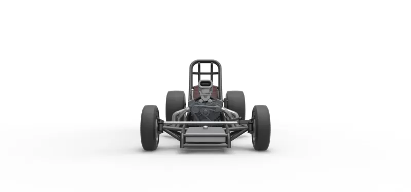 Vintage Front engine dragster Base Version 4 Scale 1:25 - Model preview 7