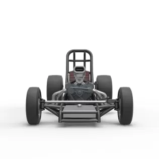 Vintage Front engine dragster Base Version 4 Scale 1:25 - Model thumbnail 7