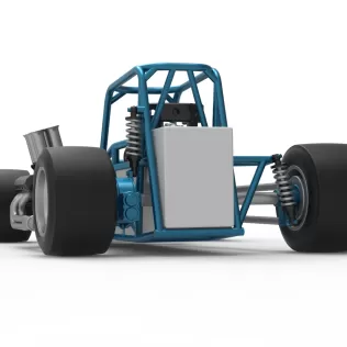 Vintage Supermodified stock car Base Version 3 Scale 1:25 - Model thumbnail 15