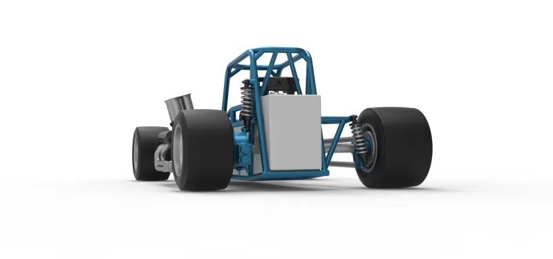 Vintage Supermodified stock car Base Version 3 Scale 1:25 - Model preview 15