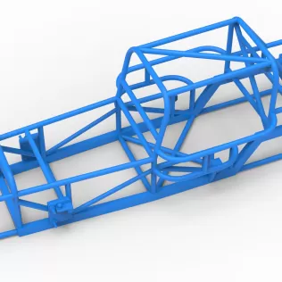 Frame of Vintage Dirt Modified stock car Version 6 Scale 1:25 - Model thumbnail 2