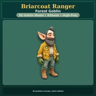 Forest Goblin Bundle – Stylized Kitbash High-Poly Character Pack - Model thumbnail 4