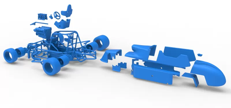 Pavement Silver Crown Car Version 2 Scale 1:25 - Model preview 29