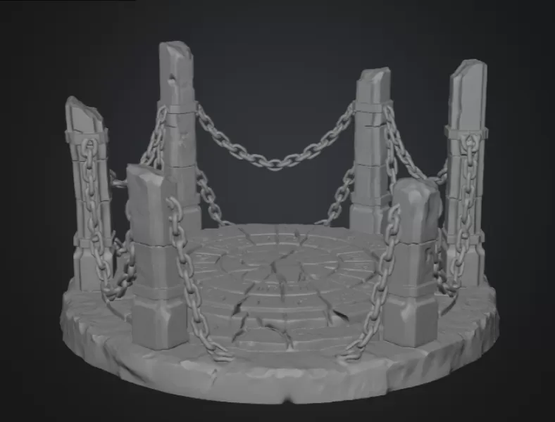 Ancient Chain Portal STL File for 3D Print - Model preview 10