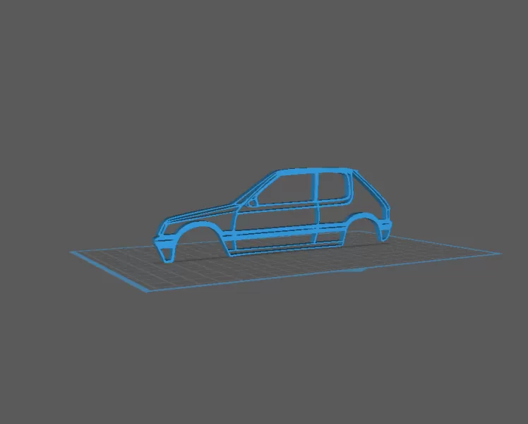 Peugeot - 205 Wall Art - Model preview 2