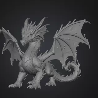 🌊 Frostwave Water Dragon STL File for 3D Print - Model thumbnail 11