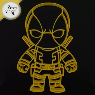 Little Deadpool - Marvel - Silhouette - 2D Wall Art Decor
