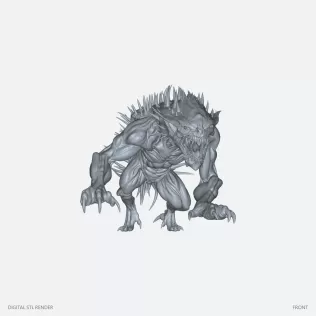 Crawling Werewolf Beast - STL