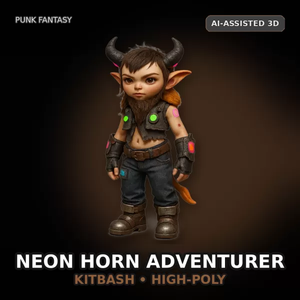 Beastfolk Heroes Pack (10 Characters) – High-Poly Kitbash - Model preview 14