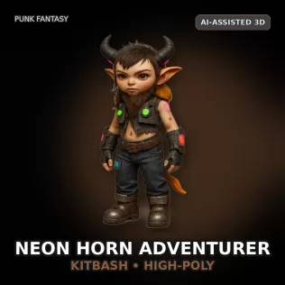 Beastfolk Heroes Pack (10 Characters) – High-Poly Kitbash - Model thumbnail 14