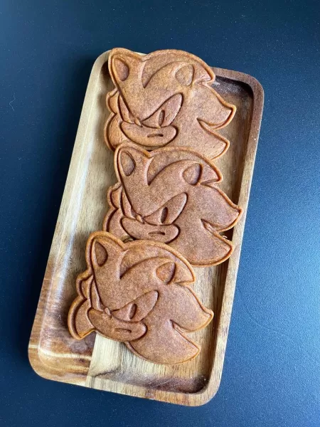 Shadow Sonic cookie cutter (Sonic) - Model preview 2