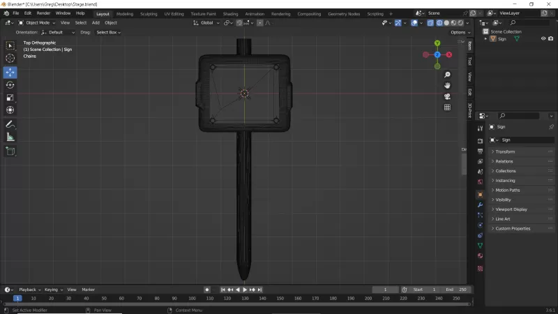 Garden Sign and Attachments - Model preview 22