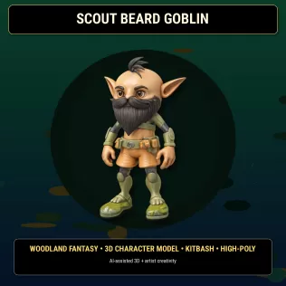 Forest Gremlin Creatures – Fantasy Woodland Character Pack - Model thumbnail 10