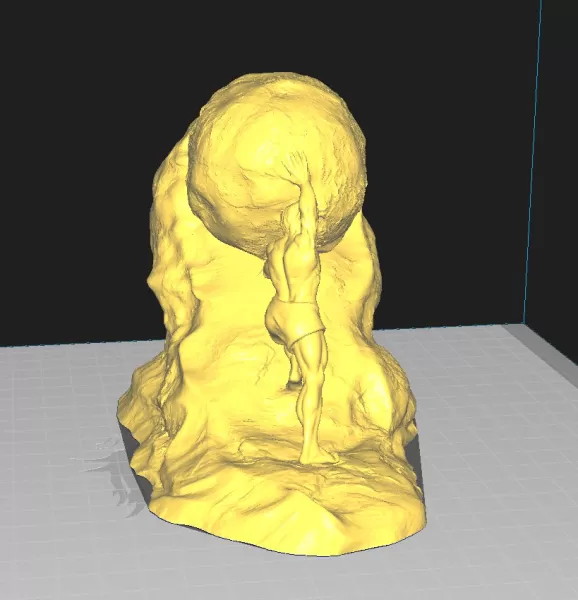 Sisyphus Bookends - Model preview 3