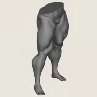 Muscular Man Leg Pose 07 - Model thumbnail 4