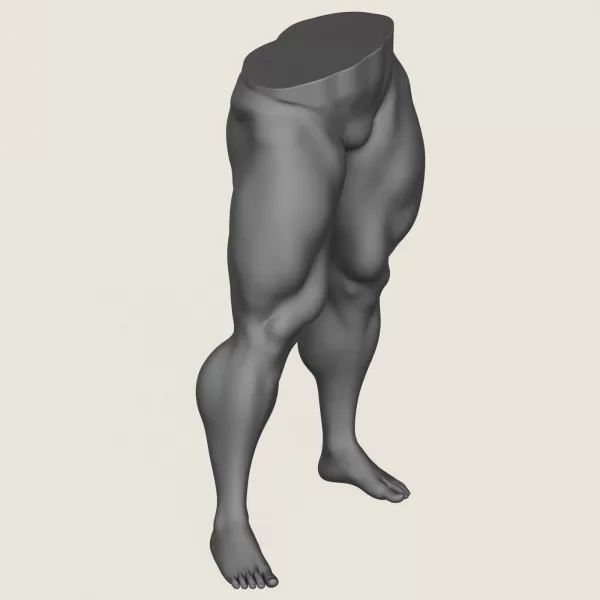 Muscular Man Leg Pose 07 - Model preview 4