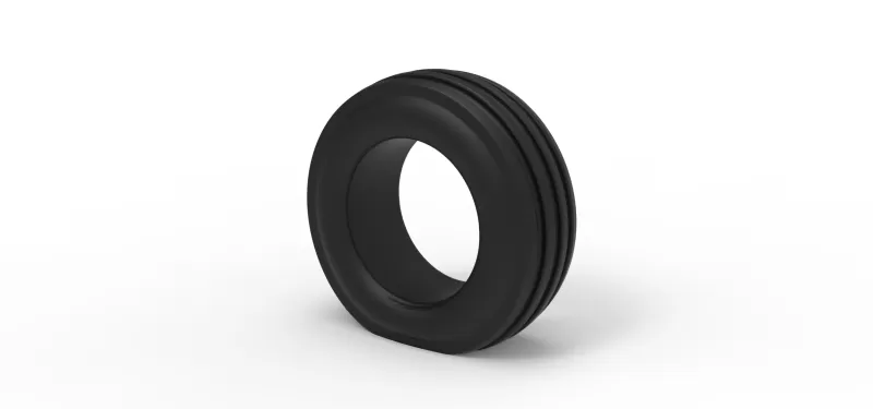 Tractor front tire 2 deflated Scale 1:25 - Model preview 7