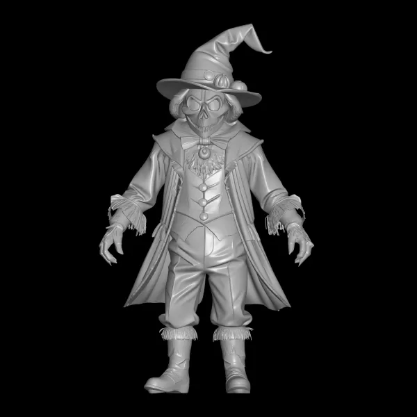 Halloween scarecrow STL File, 3D Printing Model - Model preview 1
