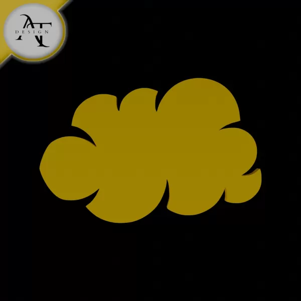 Simple Cloud Symbol - 2D Art - Model preview 1
