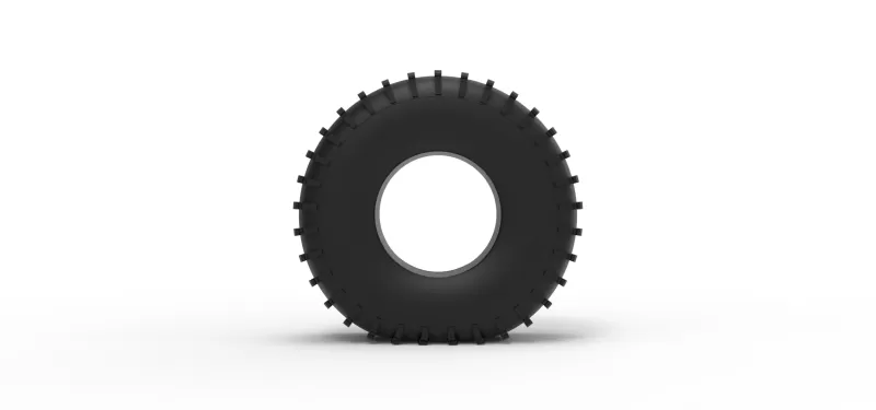 Trom tire 1 deflated Scale 1:25 - Model preview 5