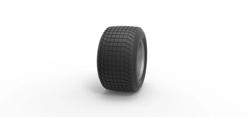 Wheel of Vintage Dirt race car V3 Scale 1:25 - Model preview 3