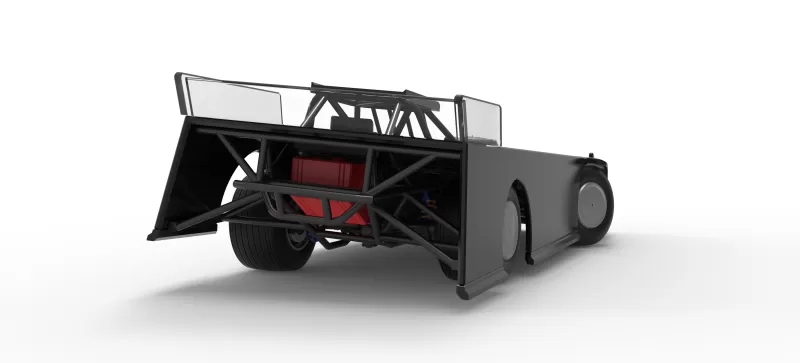 Wedge Dirt Late model while turning Scale 1:25 - Model preview 19
