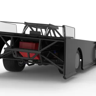Wedge Dirt Late model while turning Scale 1:25 - Model thumbnail 19