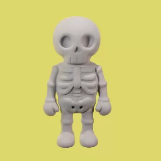 Chibi Skeleton 3D Printed Mold (STL) - Model thumbnail 2