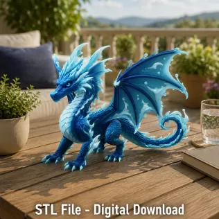 🌊 Frostwave Water Dragon STL File for 3D Print - Model thumbnail 2
