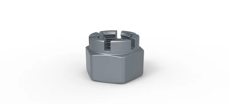 Castle Nut - Model preview 1