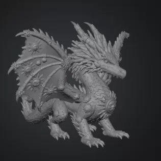 ☀ Sunfire Celestial Dragon STL File for 3D Print - Model thumbnail 13