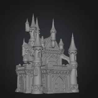 Enchanted Fantasy Castle Miniature STL File for 3D Print - Model thumbnail 9
