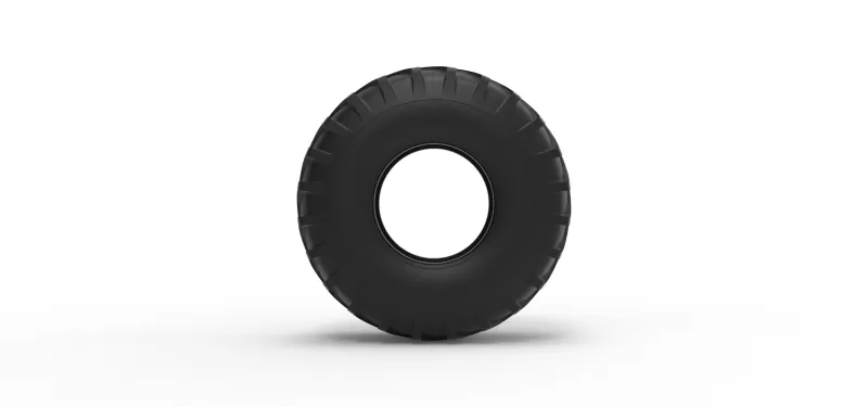Mud dragster rear tire 2 Scale 1:25 - Model preview 5
